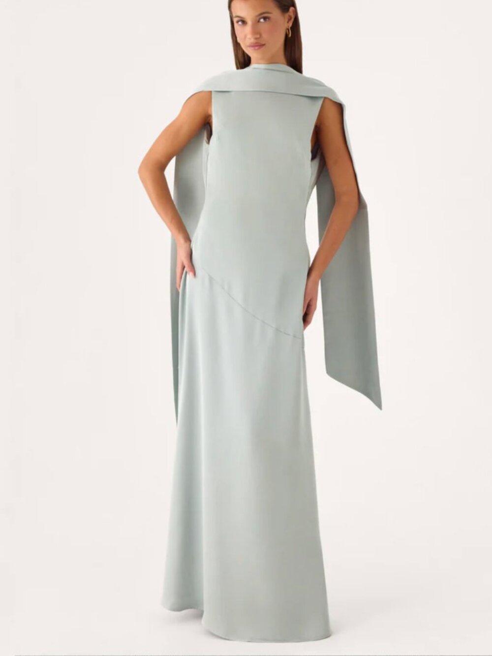 Line by Line Maxi Dress Sage - Picture 3 of 5
